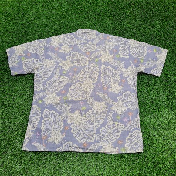 Campia Moda Hawaiian Floral Shirt XL 24x29 Purple Summer AOP - Picture 2 of 13